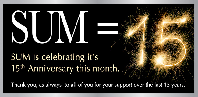 We're celebrating our fifteenth birthday!